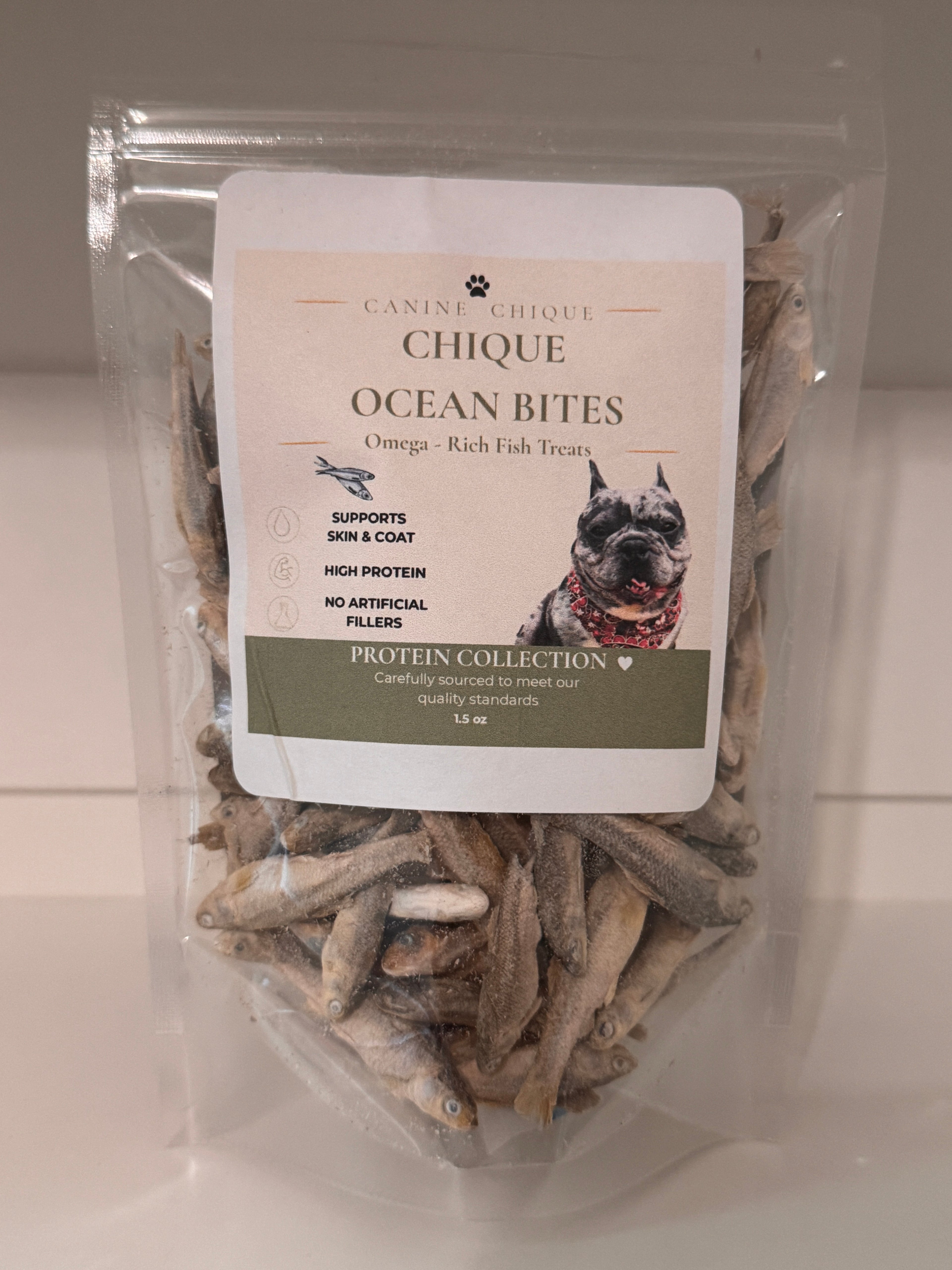 Ocean Bites — Freeze-Dried Minnows- Protein Collection- 1.5 oz